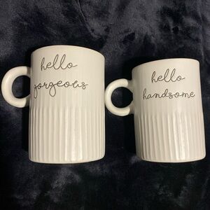 Hello Gorgeous and Handsome Mug Set - Red and Black